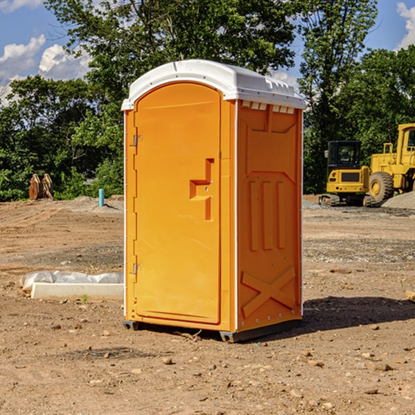 how often are the portable restrooms cleaned and serviced during a rental period in Delanco